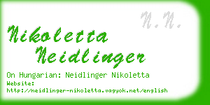 nikoletta neidlinger business card